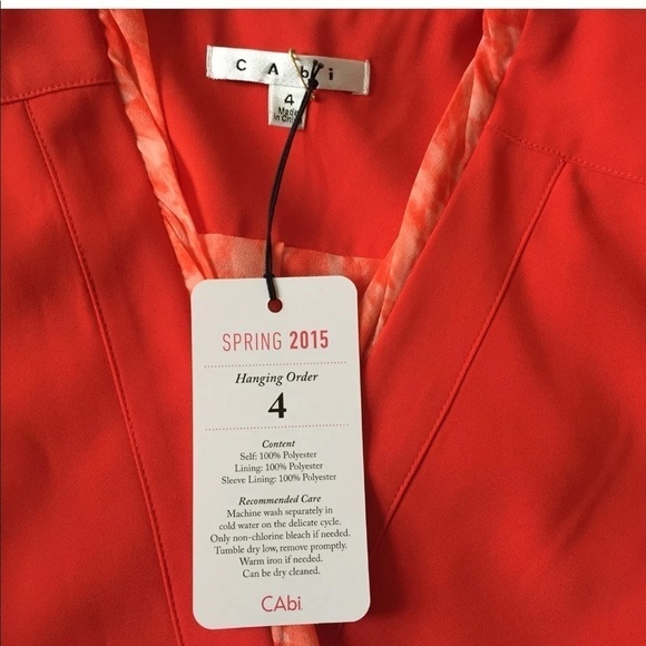 NWT Cabi Fall Jacket Orange Sz 4 Fully Lined - Picture 3 of 6